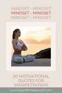 20 mindset quotes for manifestation