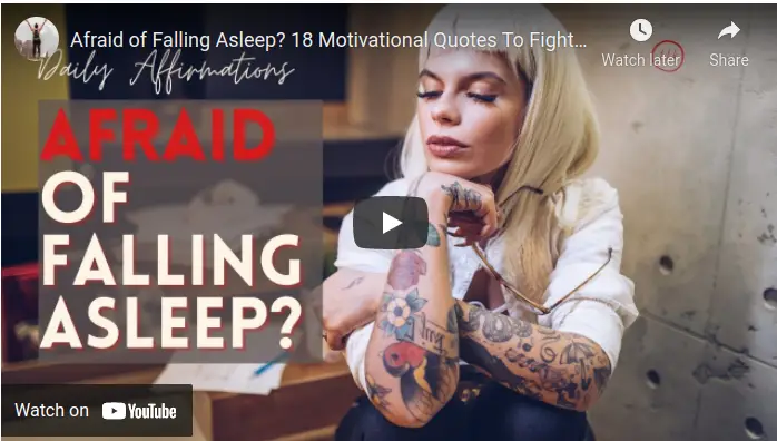 afraid of falling asleep