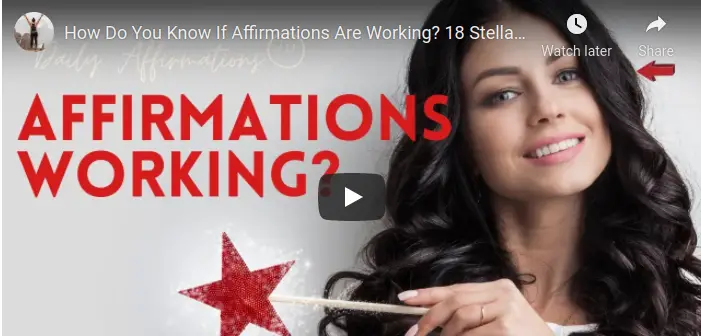 how do you know if affirmations are working